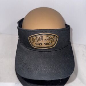 Ron Jon Surf Shop Visor Hat Men blk  Adjustable Tennis Golf Fishing Cool Preppy